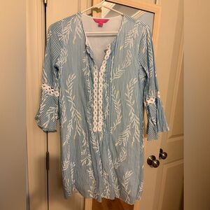 Lilly Pulitzer Blue and White Striped Dress